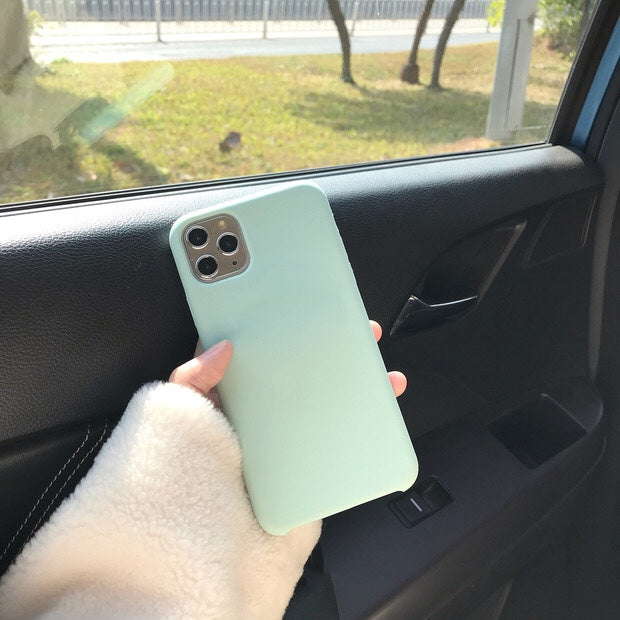 iPhone 15 Pro Silicone Phone Case - Mist Blue