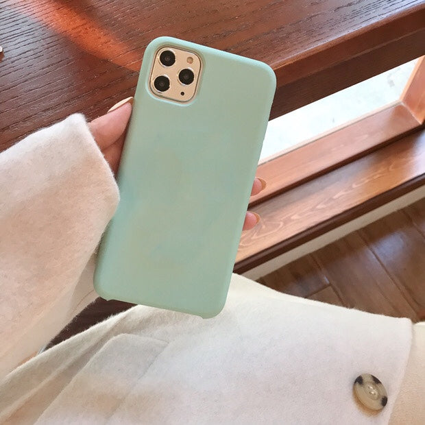 iPhone 15 Silicone Phone Case - Mist Blue