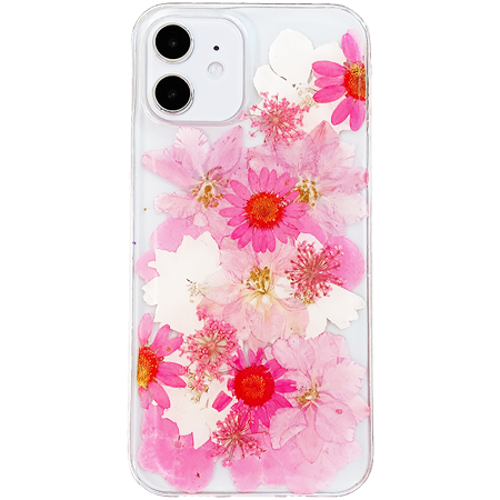 iPhone 12/12 Pro Dry Flower Phone Case - Pink
