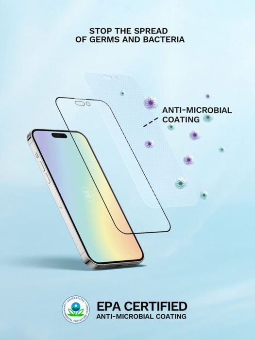 CORECOLOUR--Full Coverage Tempered Glass Screen Protector with Phone Stand Installation Tool