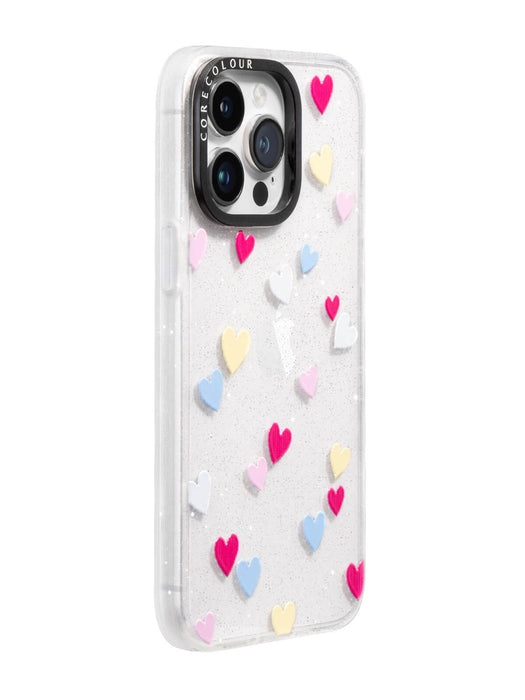 CORECOLOUR iPhone 13 Pro Case The Glimmer Flying Hearts