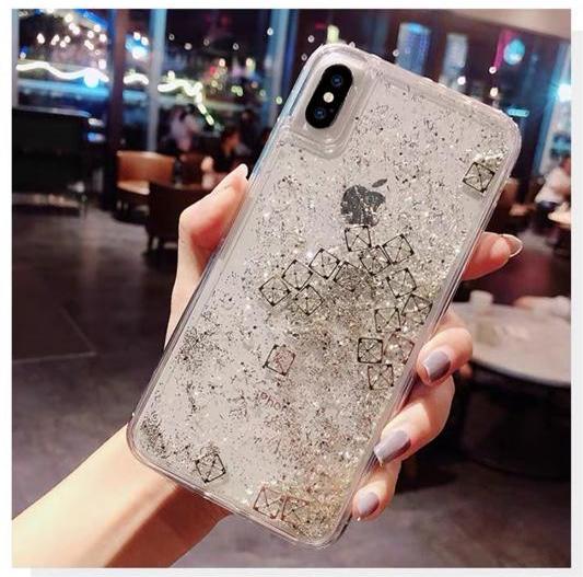 iPhone XR Liquid Sand Phone Case - Silver