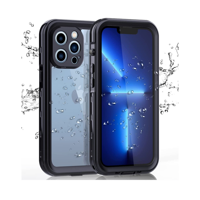 iPhone 12 Pro Max WaterProof Phone Case Cover - Black