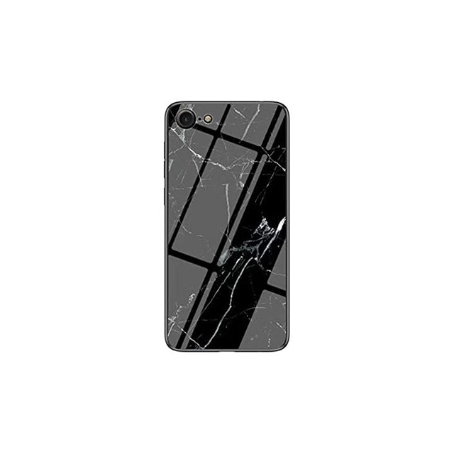 iPhone 7Plus/8Plus Glass Marble Phone Case - Black