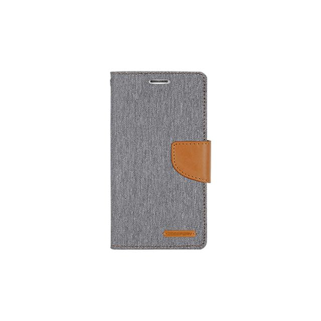 iPhone 13 mini Canvas Diary Phone Case Cover - Grey