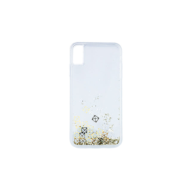 iPhone Xs Max Liquid Sand Phone Case - Silver