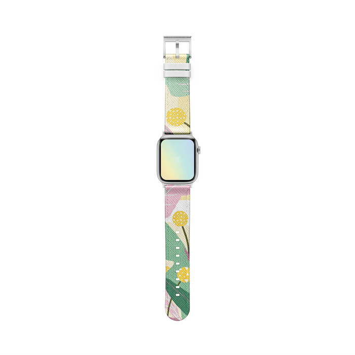 CORECOLOUR-Blooming Ground Apple Watch Strap – PU Leather